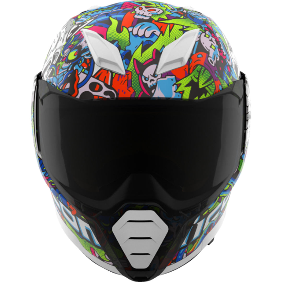 ICON Ultraflite Doodle 3 MIPS Helmet Blue - Front View
