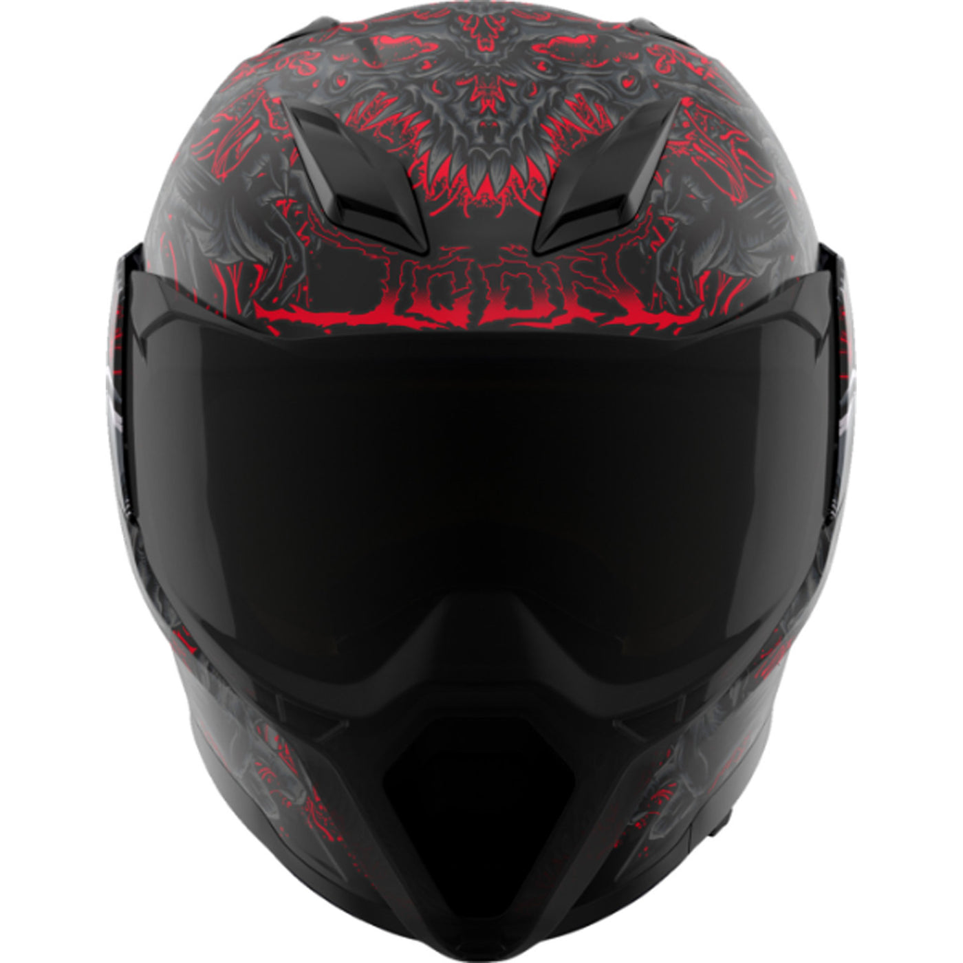 ICON Ultraflite Misanthrope MIPS Helmet Black - Front View