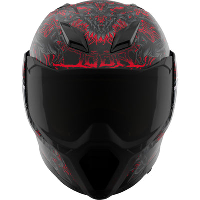 ICON Ultraflite Misanthrope MIPS Helmet Black - Front View