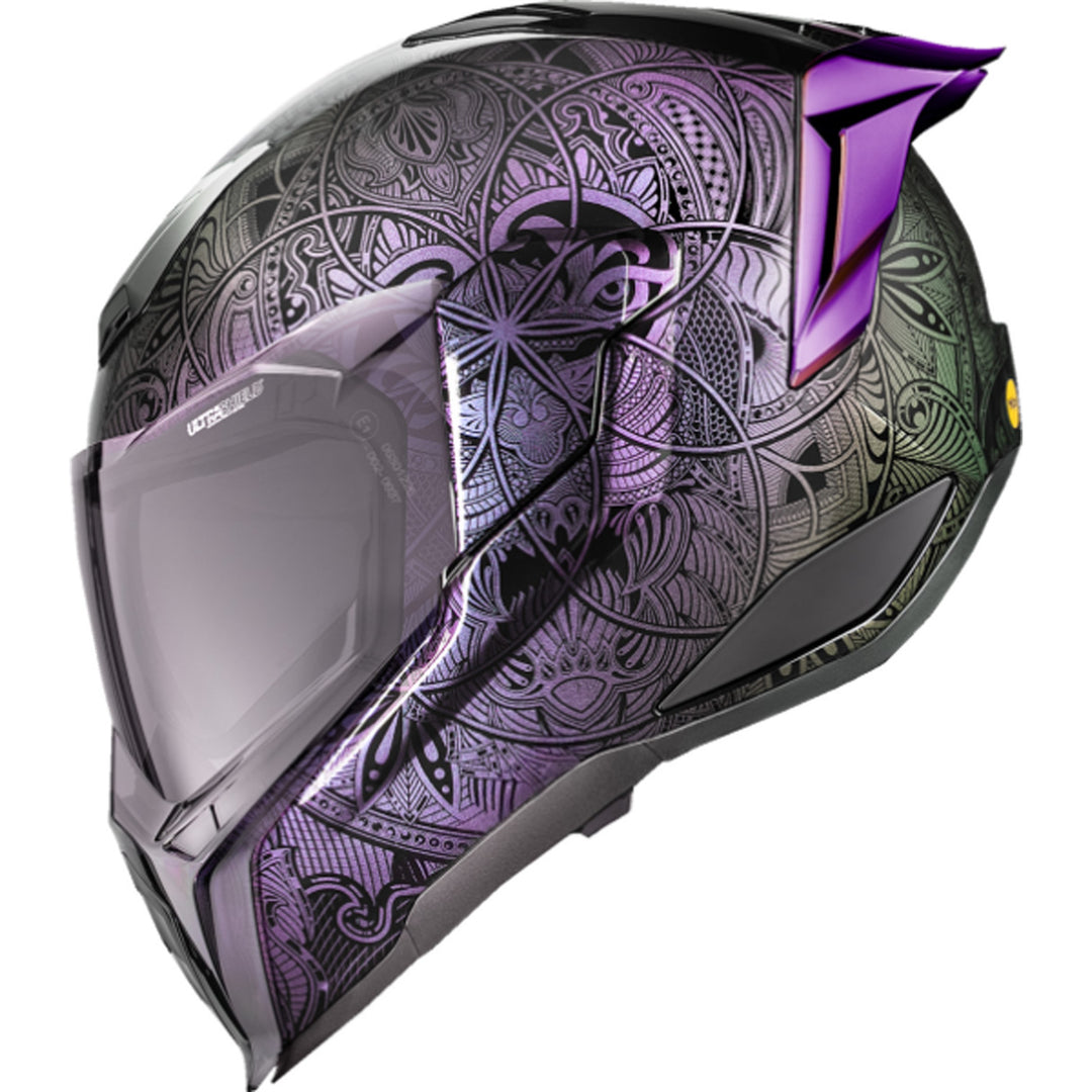 ICON Ultraflite Opal Mandala MIPS Helmet Purple - Left Side View