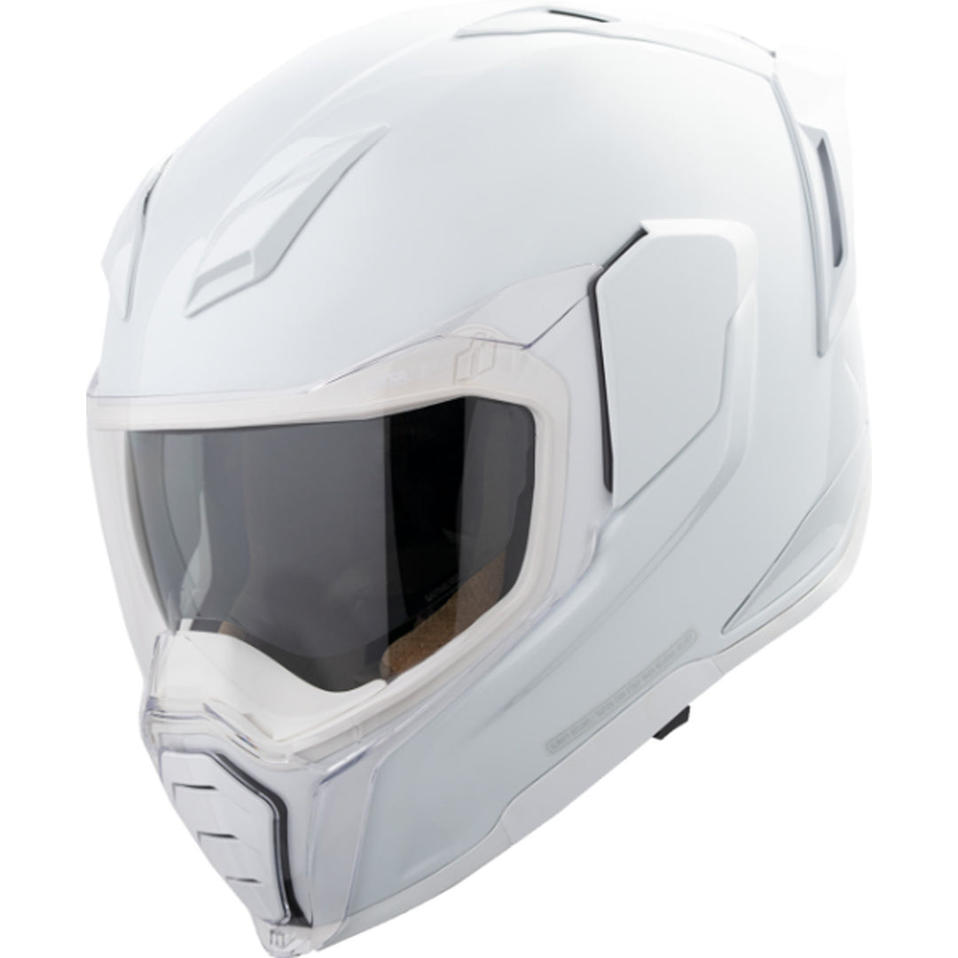 ICON Ultraflite Solid MIPS Helmet Gloss White - Front Left Side View