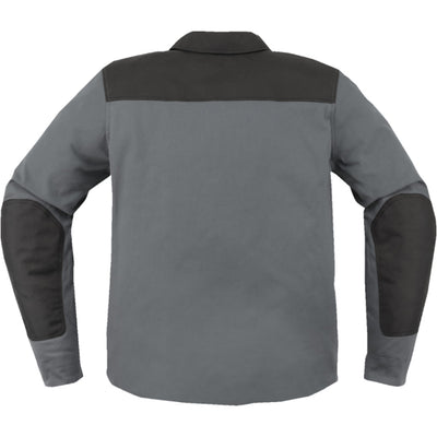 ICON Upstate Canvas CE Jacket Gray - Rear View