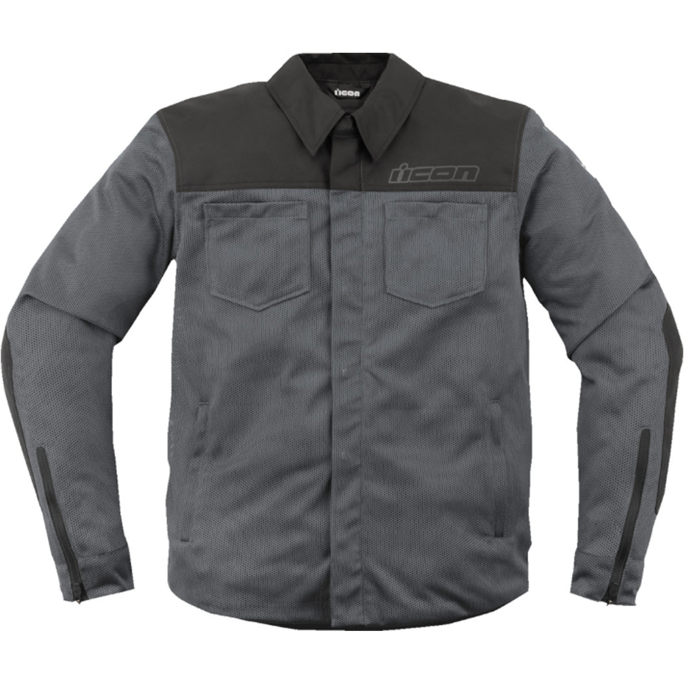 ICON Upstate Mesh CE Jacket Gray - Front View