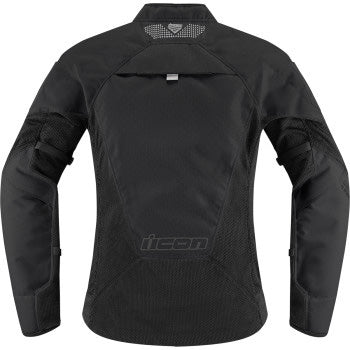 ICON Women's Mesh AF Jacket Stealth - Rear View