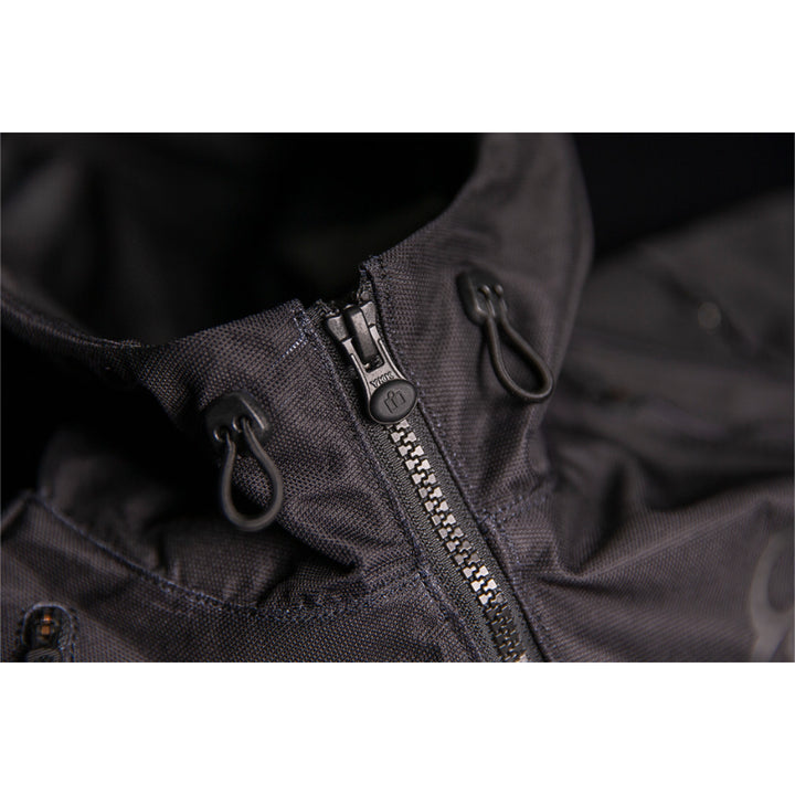 ICON Women's Airform Jacket Black - Close-Up of Front Zipper