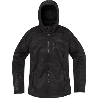 ICON Women's Airform Jacket Black - Front View