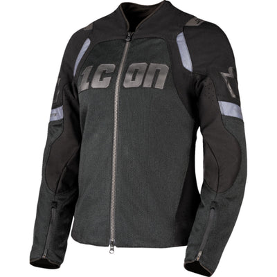 ICON Women's Contra3 Jacket Black - Front View