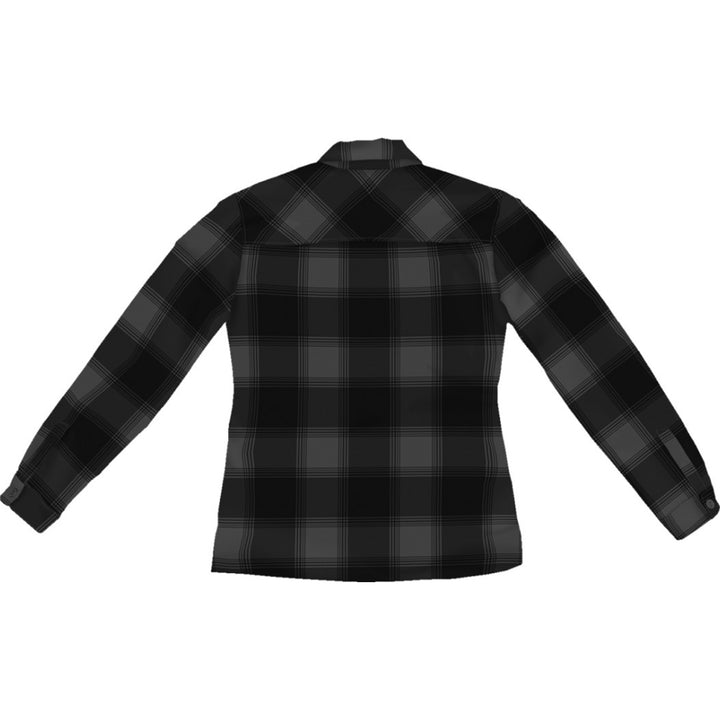 ICON Women's Fallblock CX Flannel Jacket Black - Rear View