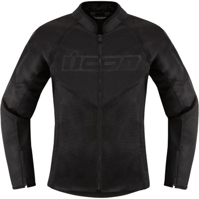 ICON Women's Hooligan CE Jacket Black - Front View