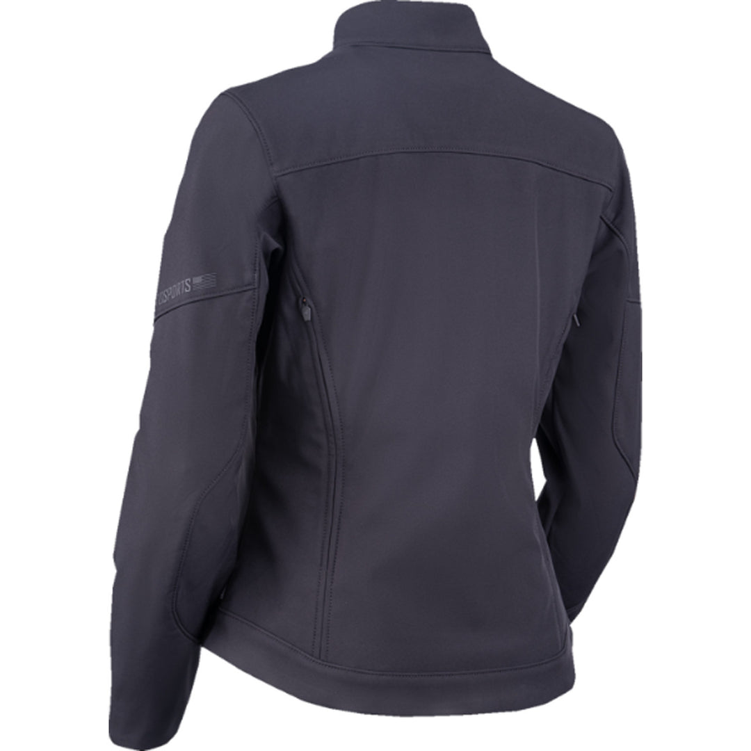 ICON Women's Merc3 Jacket Black - Rear View