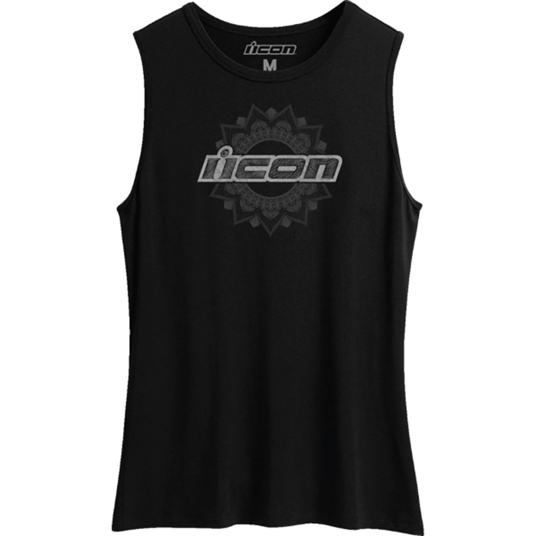 ICON Women's Noble Tank Top Black - Front View
