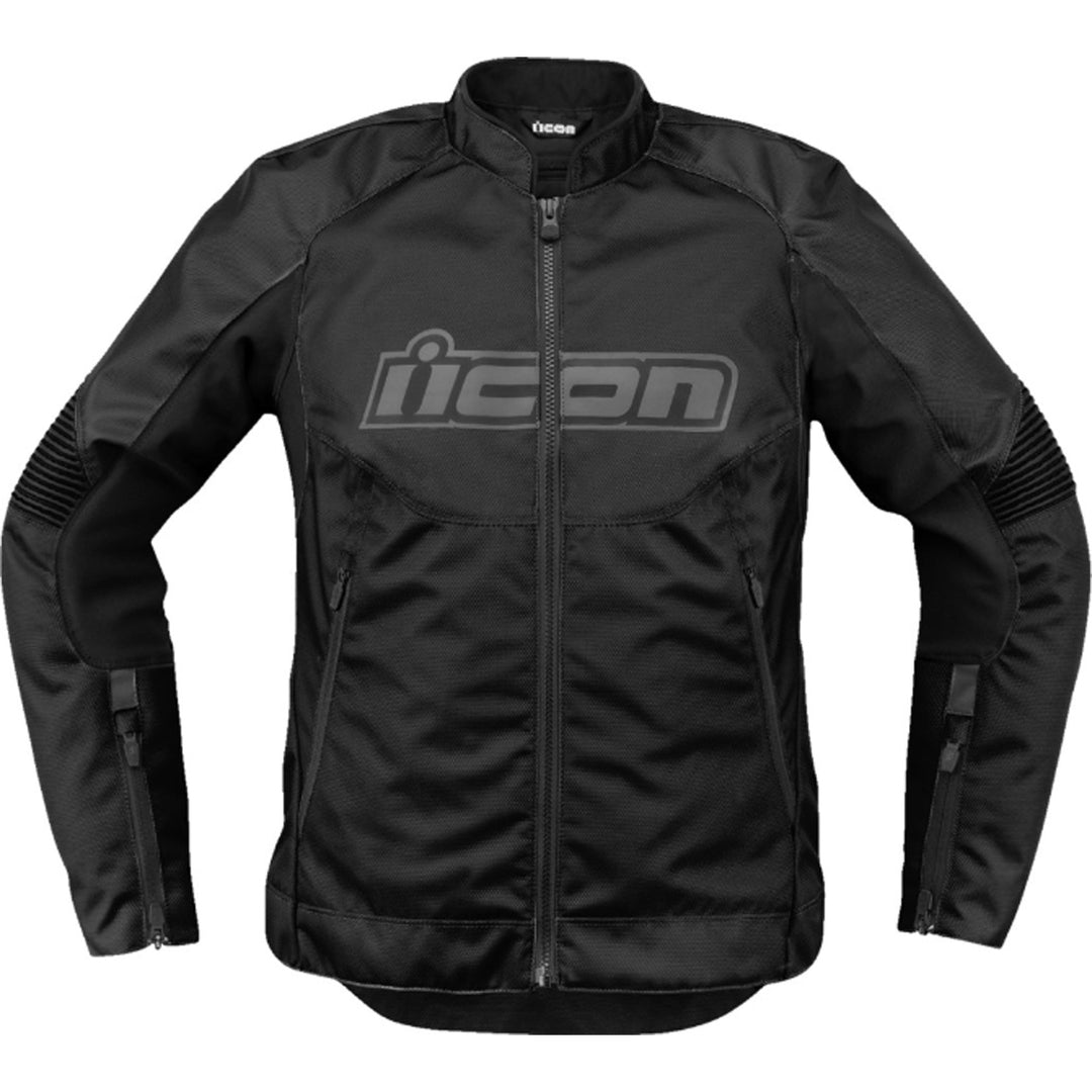 ICON Women's Overlord3 Jacket Black - Front View