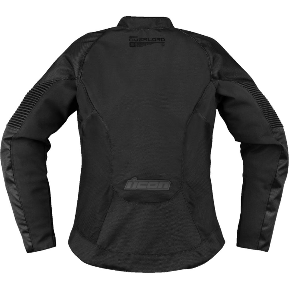 ICON Women's Overlord3 Jacket Black - Rear View