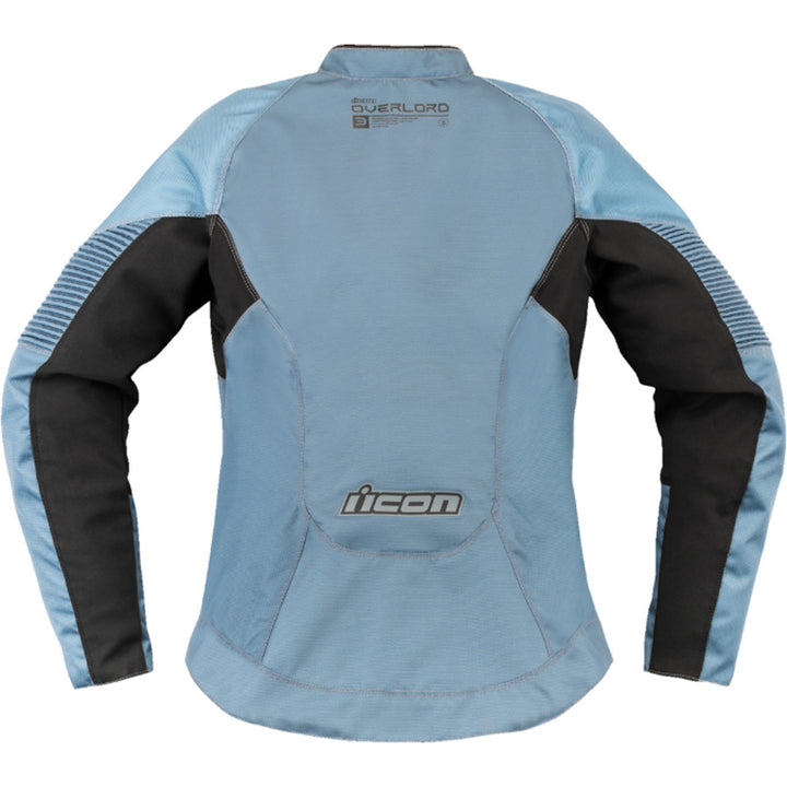 ICON Women's Overlord3 Jacket Blue - Rear View