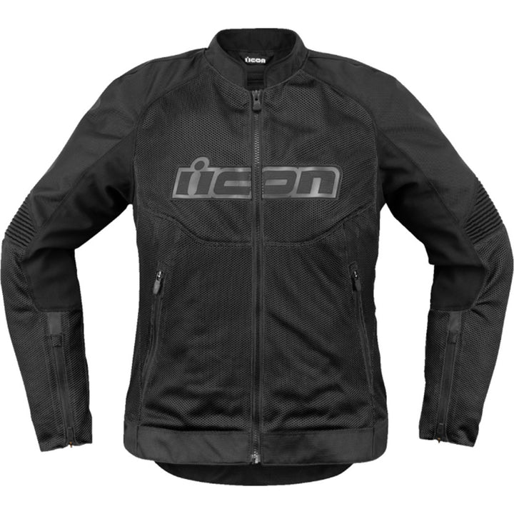 ICON Women's Overlord3 Mesh Jacket Black - Front View