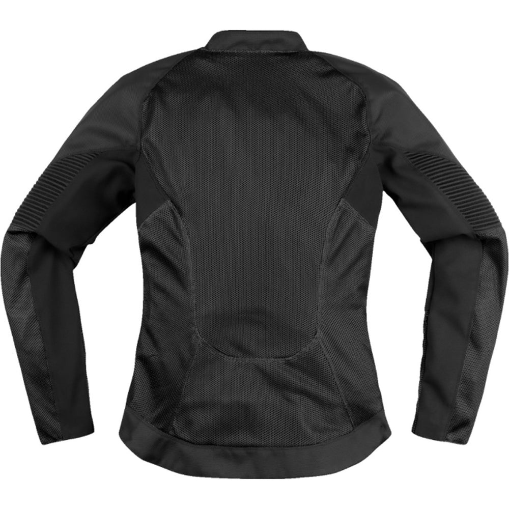 ICON Women's Overlord3 Mesh Jacket Black - Rear View