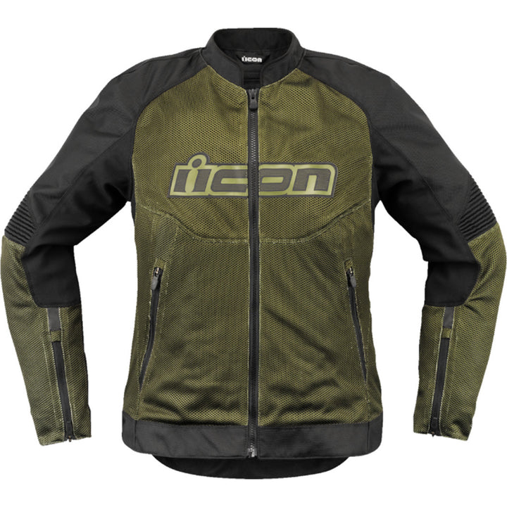 ICON Women's Overlord3 Mesh Jacket Green - Front View
