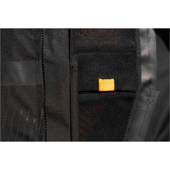 ICON Women's PDX3 Jacket Black - Close-Up of Back Protector Insert Slot