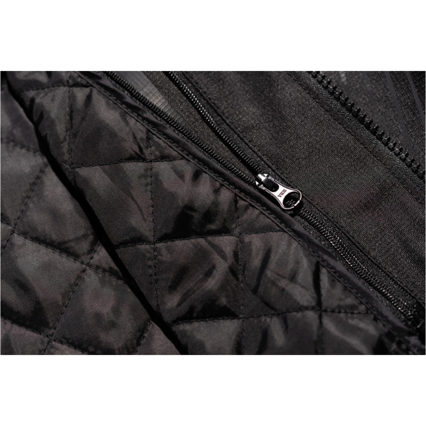 ICON Women's PDX3 Jacket Black - Close-Up of Inner Lining Zipper