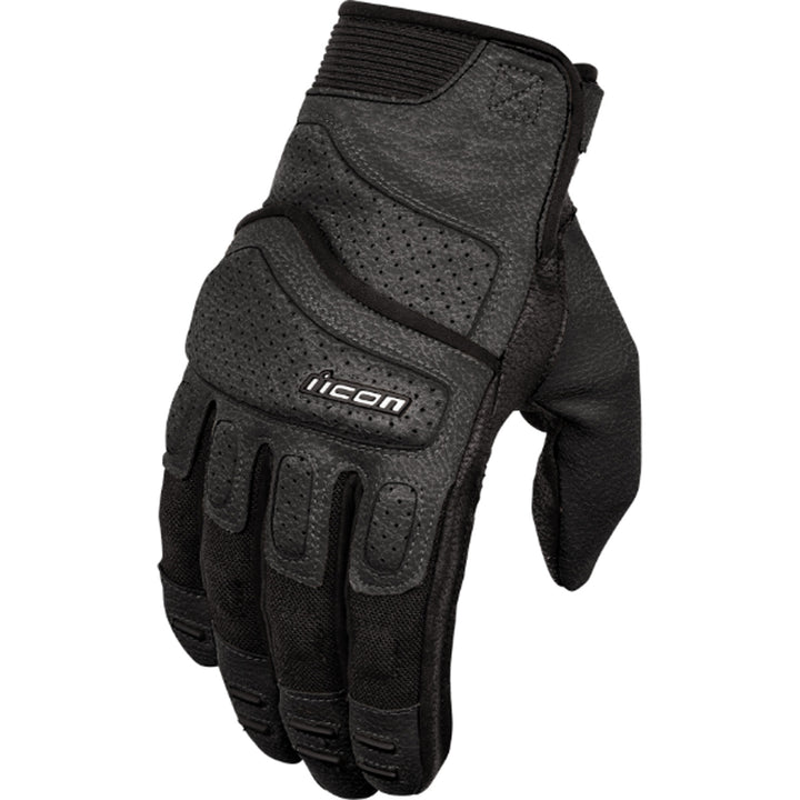 ICON Women's Superduty3 Gloves Black - Back of Hand View