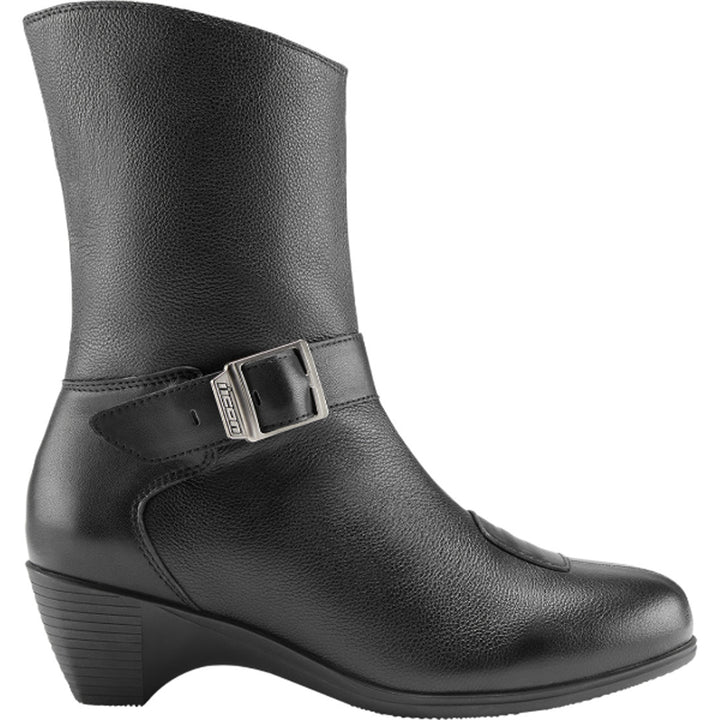 ICON Women's Tuscadero Boots Black - Outer Side View