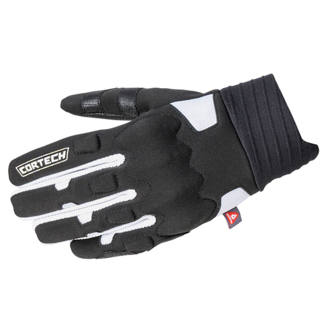 Cortech Insu-Lite Gloves Black/White - Back of Hand View