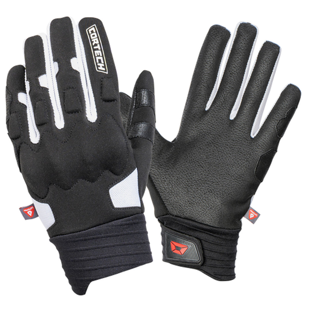 Cortech Insu-Lite Gloves Black/White - Dual View of Back of Hand and Palm
