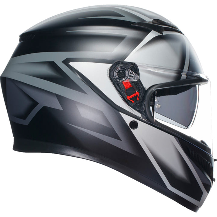AGV K3 Compound Helmet Matte Black/Gray - Right Side View