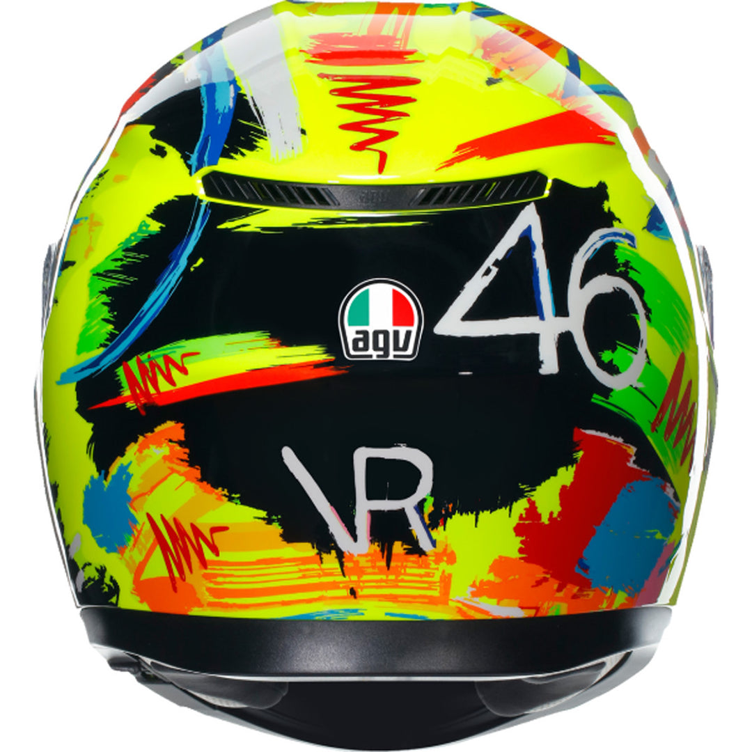 AGV K3 Rossi Winter Test 2019 Helmet - Rear View