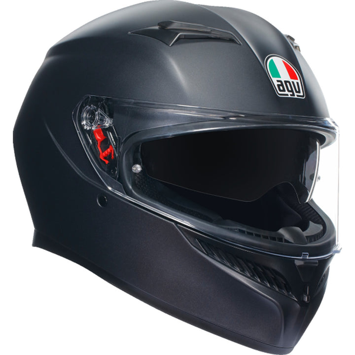 AGV K3 Solid Hemet Matte Black - Front Right Side View