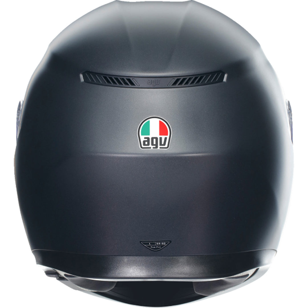 AGV K3 Solid Hemet Matte Black - Rear View