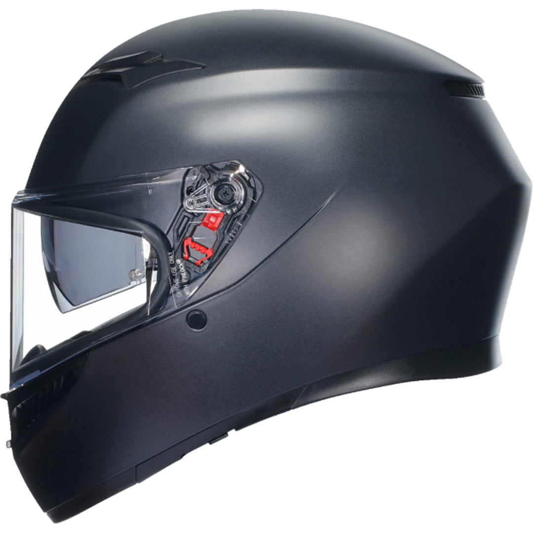 AGV K3 Solid Hemet Matte Black - Left Side View