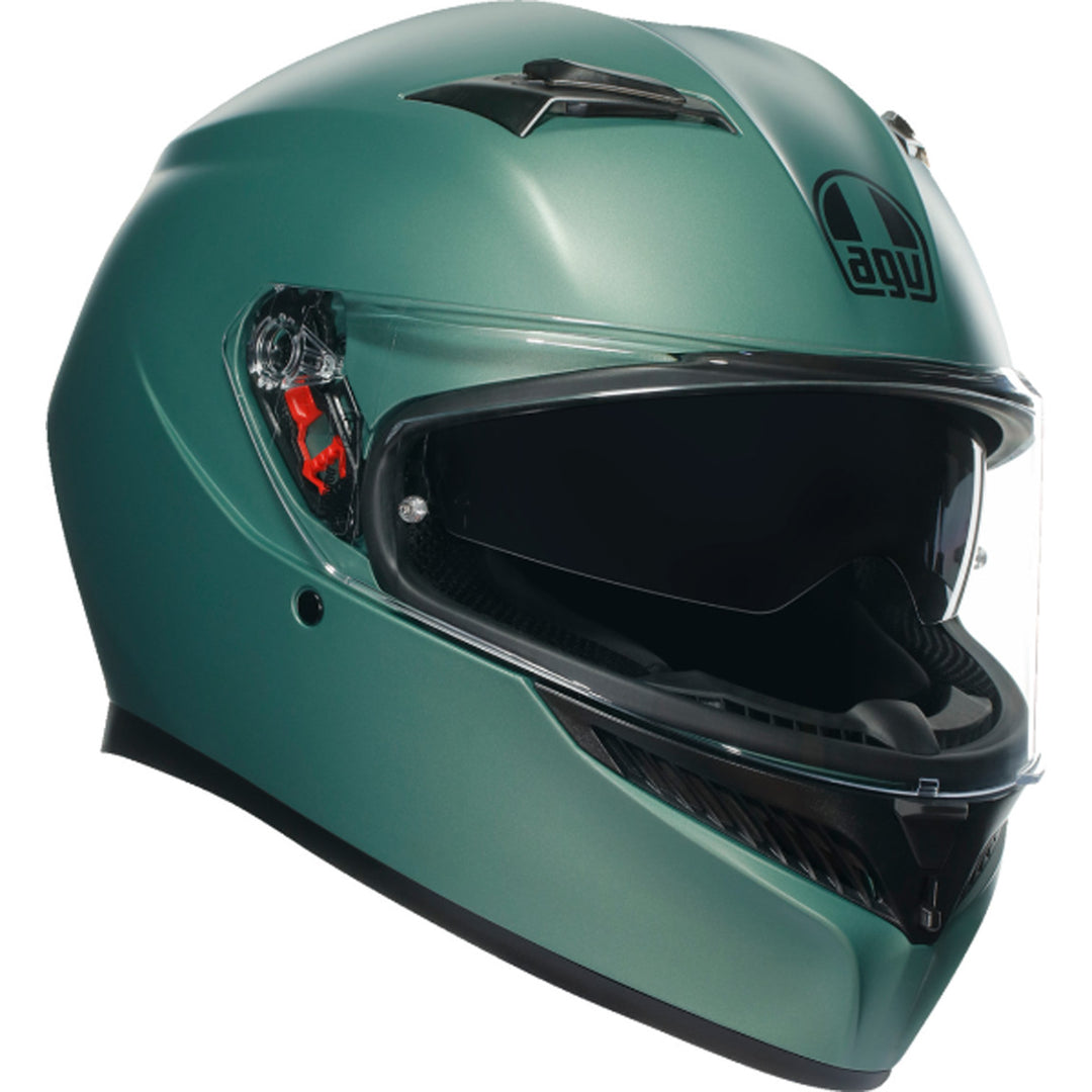AGV K3 Solid Hemet Matte Salvia Green - Front Right Side View