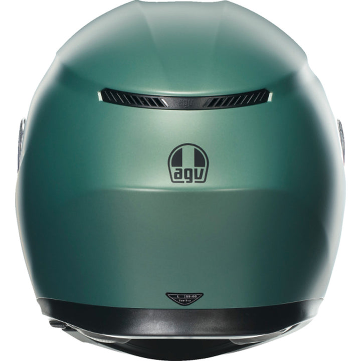 AGV K3 Solid Hemet Matte Salvia Green - Rear View