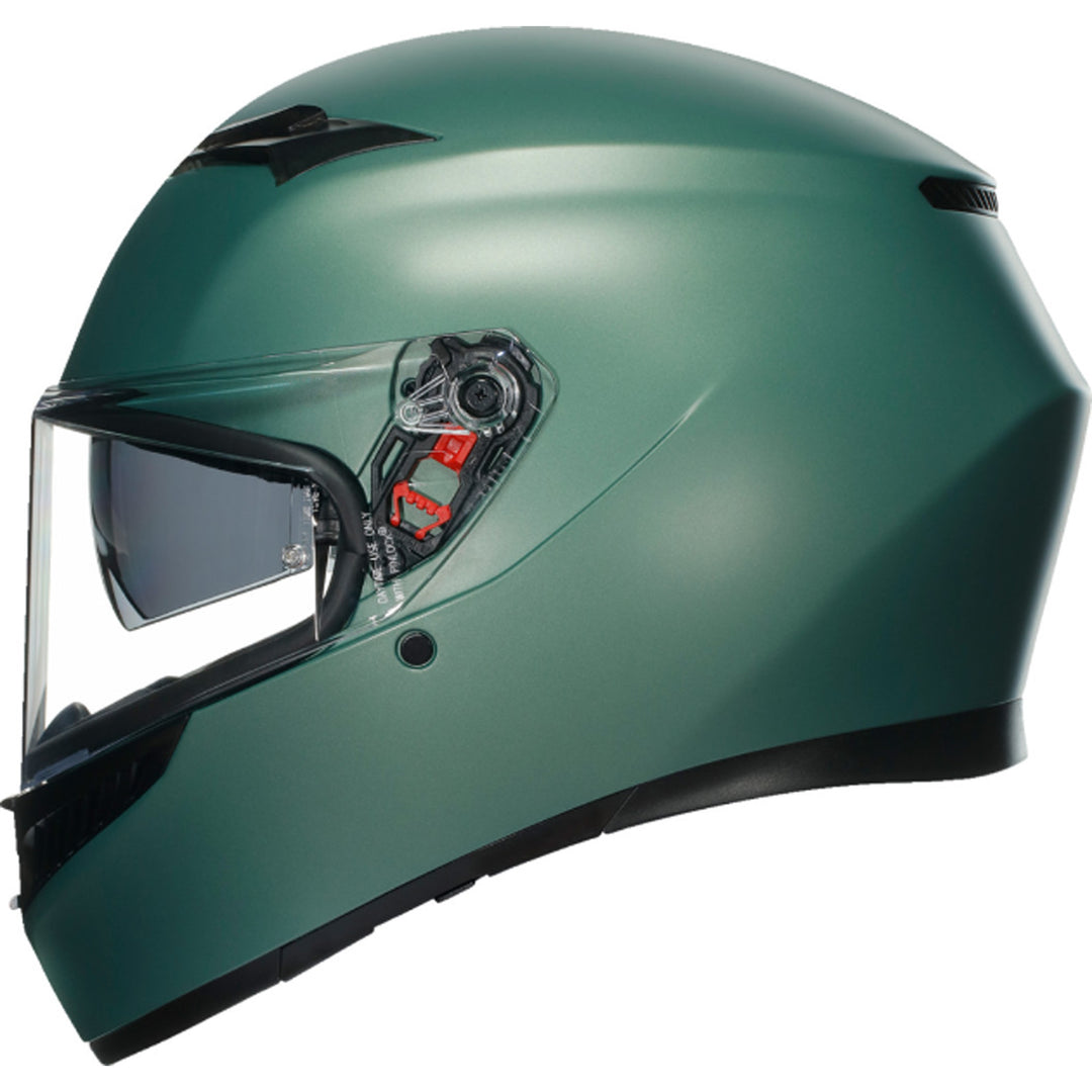 AGV K3 Solid Hemet Matte Salvia Green - Left Side View