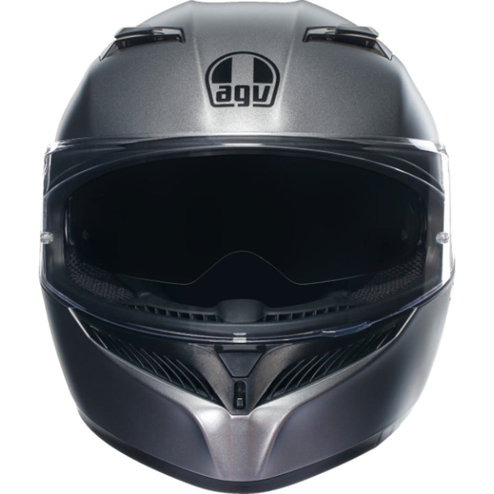 AGV K3 Solid Hemet Matte Rodio Gray - Front View