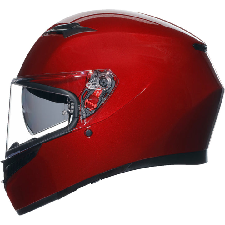 AGV K3 Solid Hemet Competizione Red - Left Side View