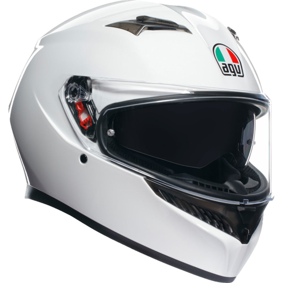 AGV K3 Solid Hemet Seta White - Front Right Side View