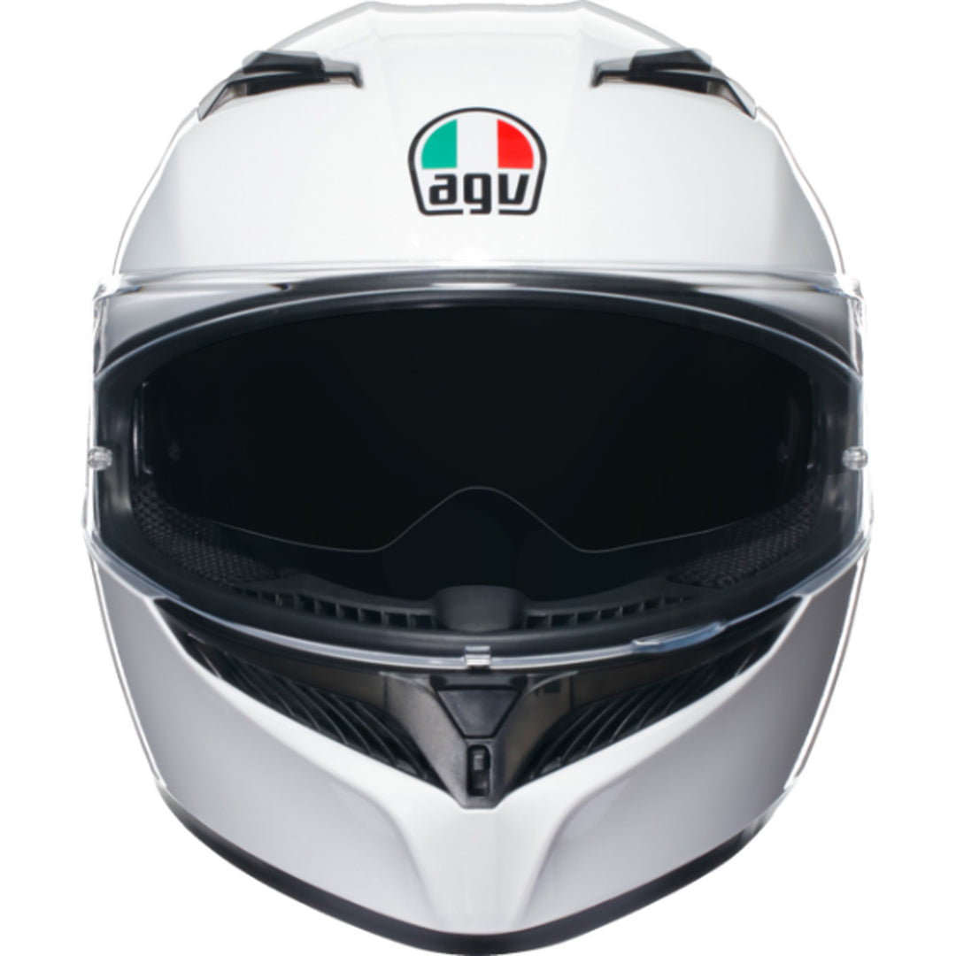 AGV K3 Solid Hemet Seta White - Front View