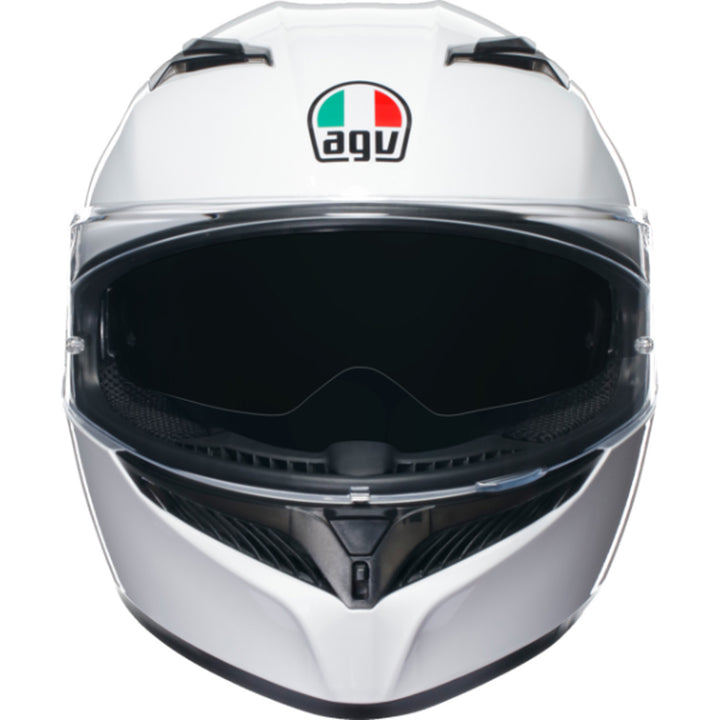 AGV K3 Solid Hemet Seta White - Front View