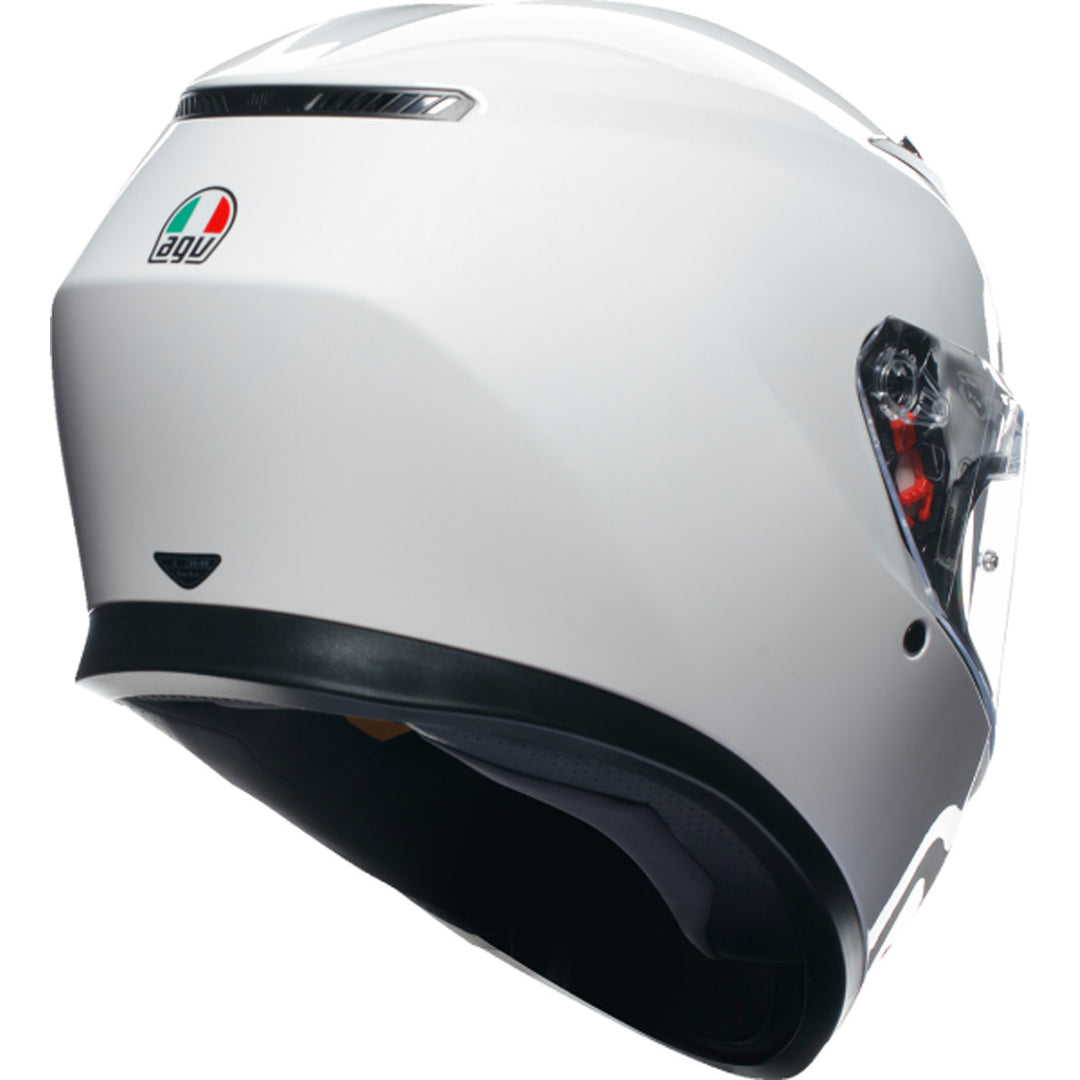 AGV K3 Solid Hemet Seta White - Rear Right Side View