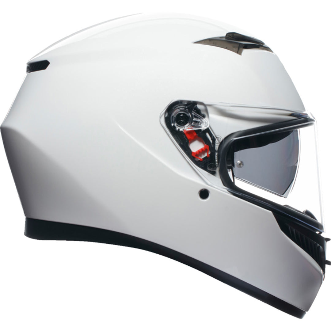 AGV K3 Solid Hemet Seta White - Right Side View