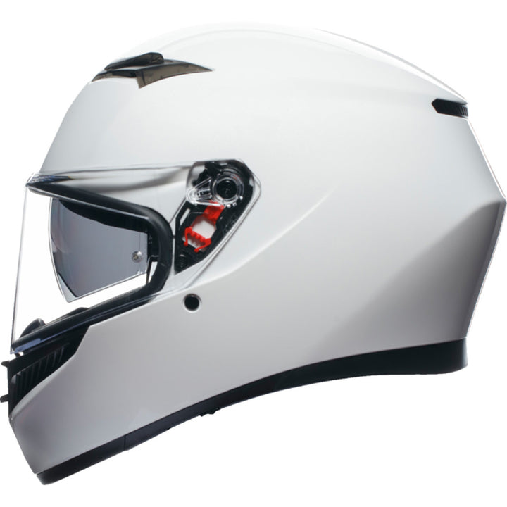 AGV K3 Solid Hemet Seta White - Left Side View