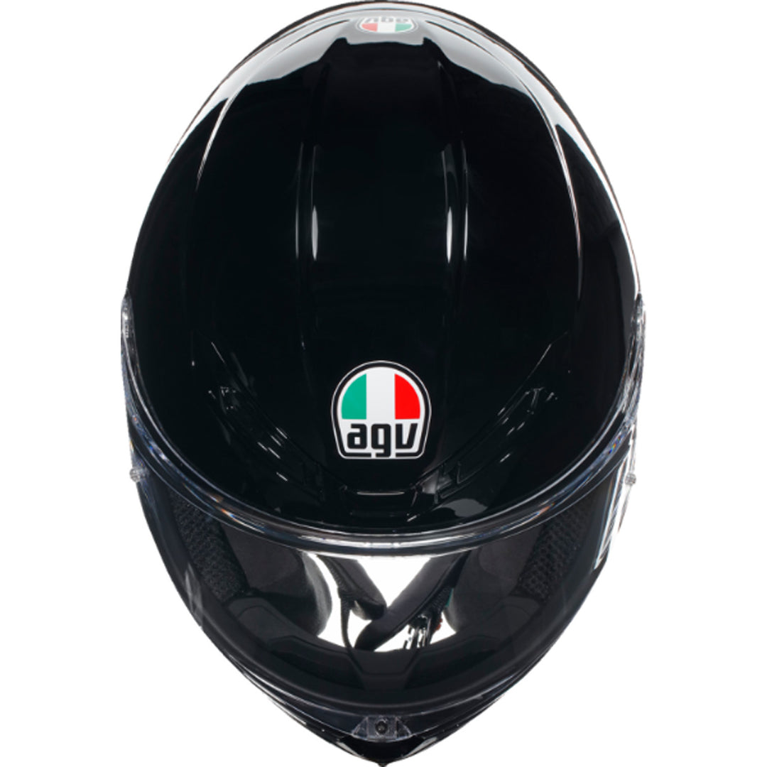 AGV K6 S Solid Helmet Black - Top Down View