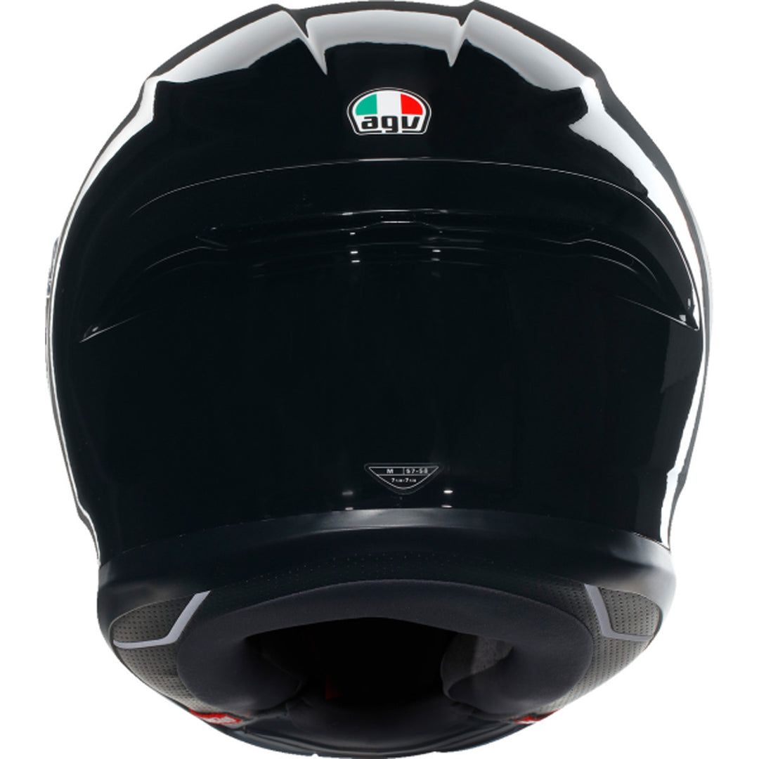 AGV K6 S Solid Helmet Black - Rear View