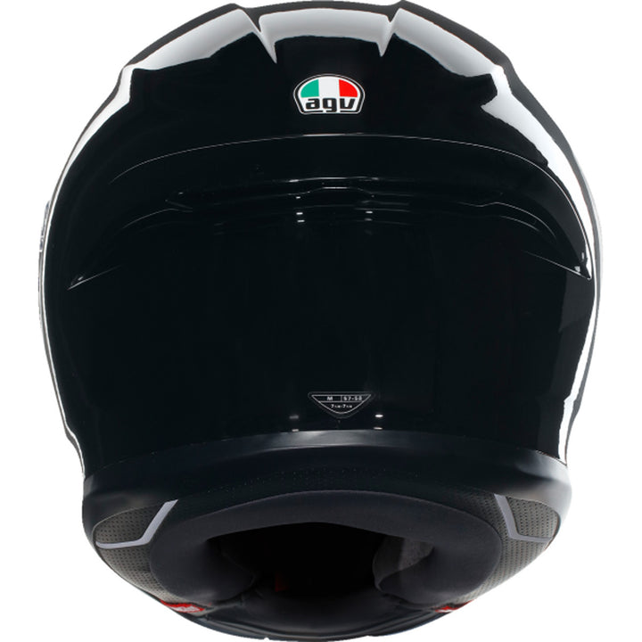 AGV K6 S Solid Helmet Black - Rear View