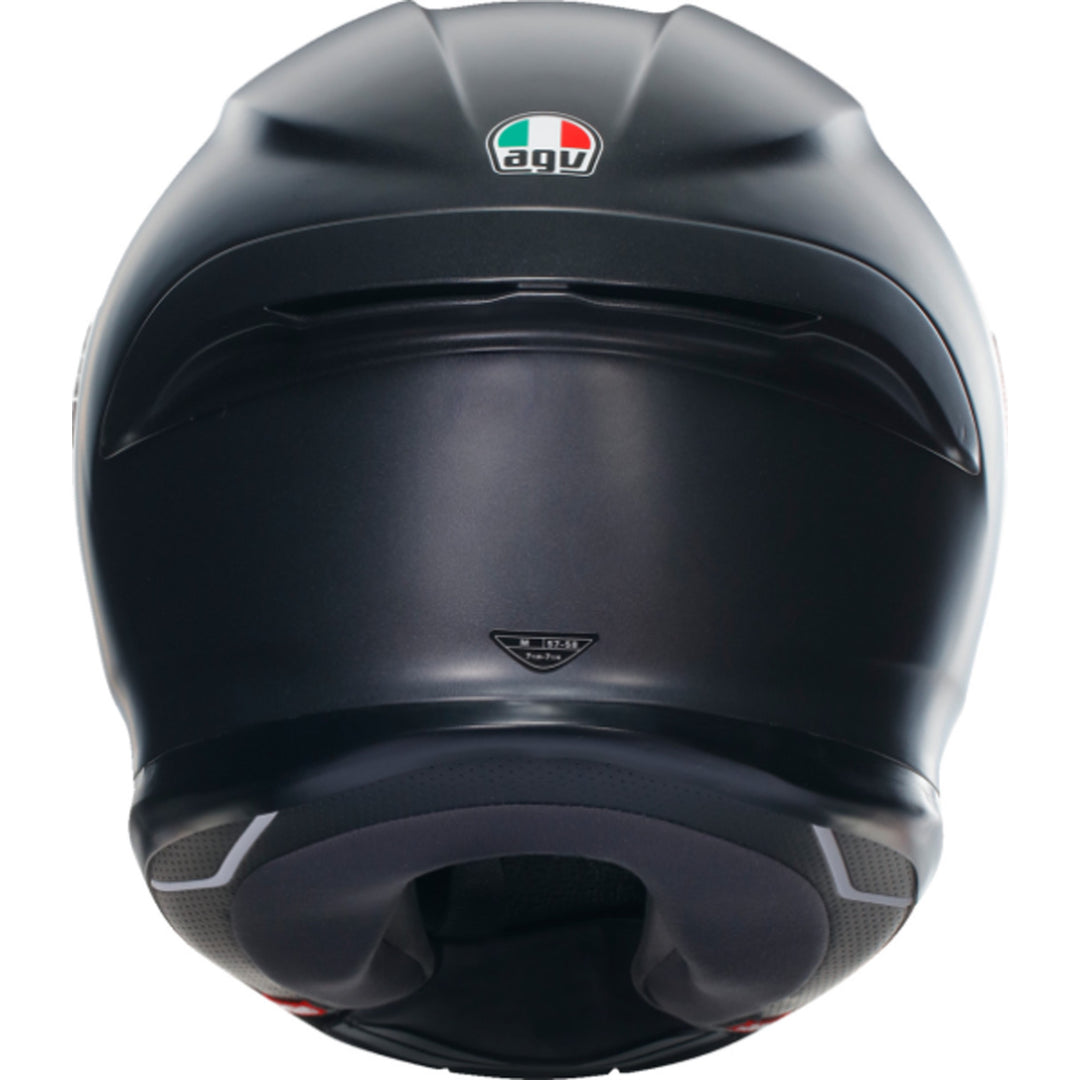 AGV K6 S Solid Helmet Matte Black - Rear View