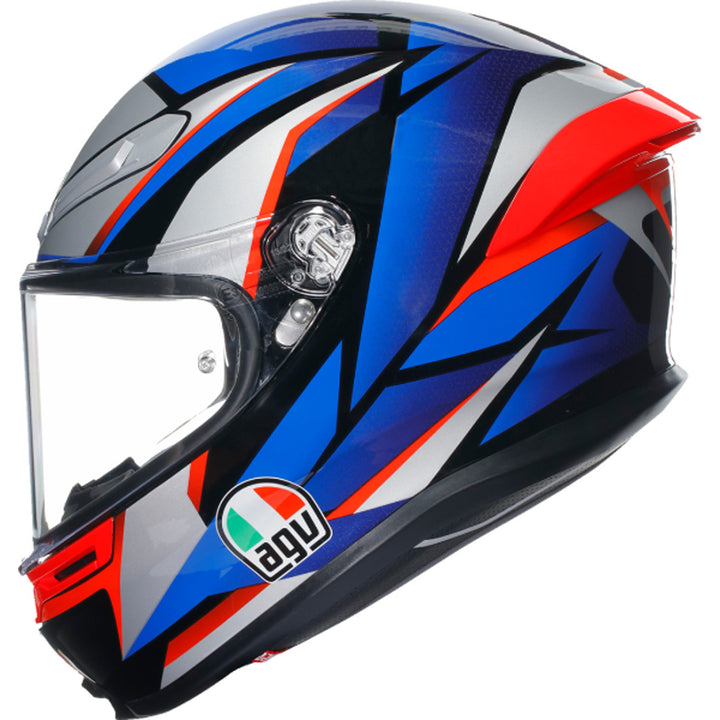 AGV K6 S Slashcut Helmet Black/Blue/Red - Left Side View