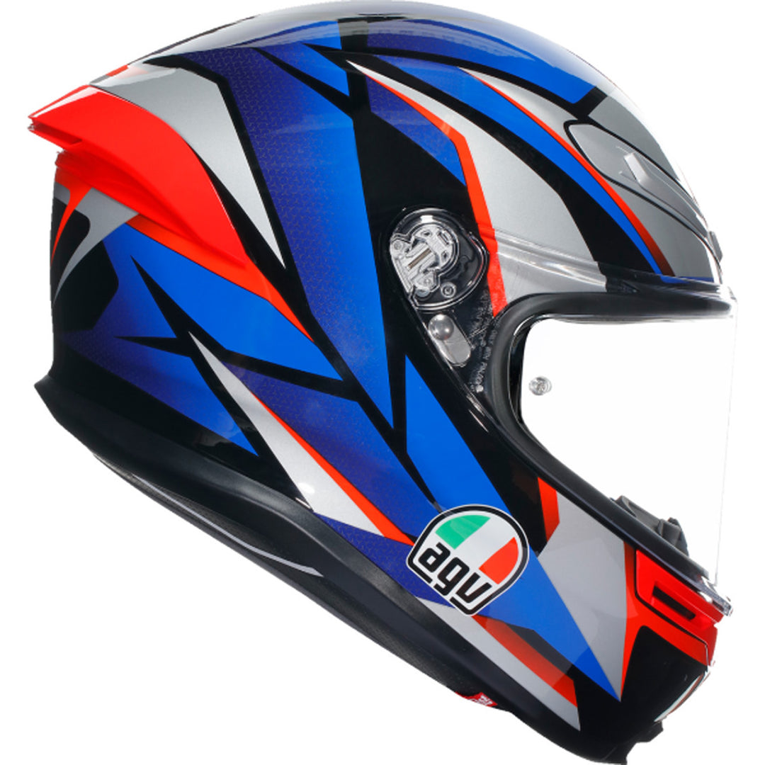 AGV K6 S Slashcut Helmet Black/Blue/Red - Right Side View