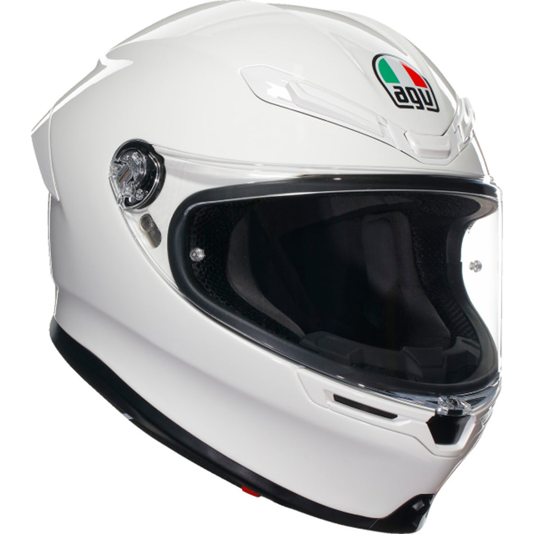 AGV K6 S Solid Helmet White - Front Right Side View